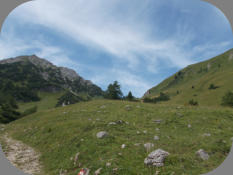 Auffahrt zum Schleims - Sattel