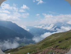 Blick von der Flecknerh�tte Richtung Passeiertal (Meran)